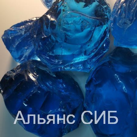 Декоративное стекло Эрклез голубой прозрачный